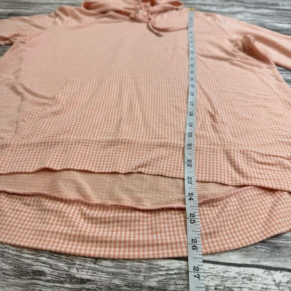 Weatherproof Vintage Womens Lightweight Hoodie Orange White Gingham M Med Medium - Picture 11 of 12